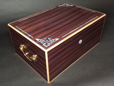 Mother of Pearl Inlaid Humidor