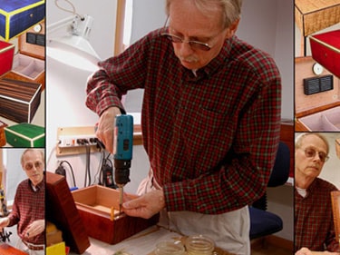 Michael Dixon crafting a custom humidor